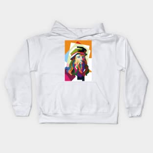 WPAP-leonardo da vinci Kids Hoodie